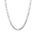 Nora Nico 925 Sterling Silver BIS Hallmarked 6.5 MM Italian Curb Link Chain Necklace for Men 22 Inches