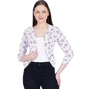 amazon brand - nora nico women39s cotton shrug with 34th sleeves