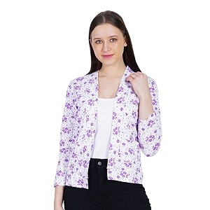 nora nico women39s cotton summer shrug - purple s - lightweight floral print poncho jacket with long sleeves v-neck design