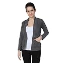 Amazon Brand - Nora Nico Women's Cotton V-Neck Shrug (NN-1707DARKGREY-XXL_Dark Grey_2XL)