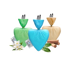 amazon brand - presto camphor heart shape air freshener  assorted  pack of 3  jasmine sandal and original  long lasting  air freshener for car home amp office