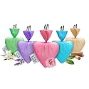 Amazon Brand - Presto! Camphor Heart shape Air Freshener | Assorted | Pack of 3 | Jasmine, Sandal And Original | Long Lasting | Air Freshener for Car, Home &amp; Office