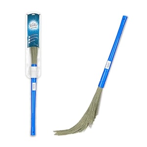 amazon brand - presto floor grass broom  pack of 1 blue