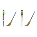 Amazon Brand - Presto! Floor Grass Broom | Pack of 2, Blue