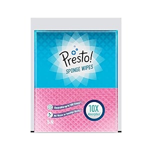 amazon brand - presto multi-purpose sponge wipes  assorted  5 count  pack of 1