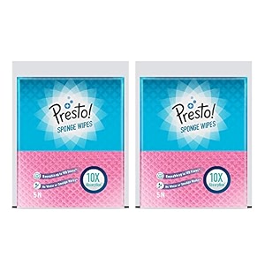 amazon brand - presto multi-purpose sponge wipes  assorted  10 count pack of 2