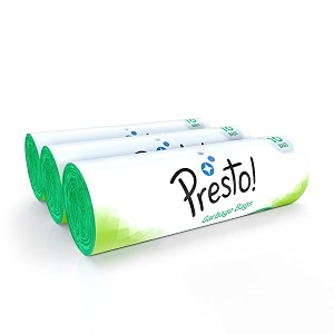amazon brand - presto garbage bags xl - 10 bagsroll pack of 3 green for wet waste - plastic 433x169 inch 30 count