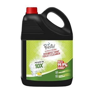 amazon brand - presto ultra strong disinfectant toilet cleaner 5l  citrus