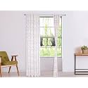 Amazon Brand - Solimo 100% Cotton Long Door Semi Sheer Curtains, 9 Feet (Set of 2), Cherry Blossom, Eyelet, Floral