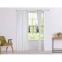 Amazon Brand - Solimo 100% Cotton Opaque Long Door Curtains, 9 Feet (Set of 2), Vertical Leaf, Eyelet, Vertical Leaf, White, Floral