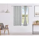 Amazon Brand - Solimo 100% Cotton Window Semi Sheer Curtains, 5 Feet (Set of 2),Leafy Steam, Eyelet, Leafy Steam, Multi, Floral