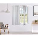 Amazon Brand - Solimo 100% Cotton Window Semi Sheer Curtains, 5 Feet (Set of 2), Vertical Leaf, Eyelet, Vertical Leaf, White, Floral