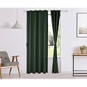 Amazon Brand - Solimo 100% Solid Cotton Opaque Door Curtains, 7 Feet (Set of 2), Green, Rod Pocket Curtains