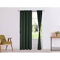 Amazon Brand - Solimo 100% Solid Cotton Long Door Semi Sheer Curtains, 9 Feet (Set of 2), Green, Rod Pocket Curtains