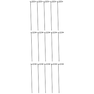 amazon brand - solimo 16 inch super long and strong trellis metal plant support green 16 x 3 inches pack of 15  plant suporters for climbing vines and plants rust resistance