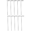 Amazon Brand - Solimo 16 Inch Super Long and Strong Trellis Metal Plant Support (Green, 16 x 3 Inches, Pack of 10) | Supporters for Climbing Vines, Rust Resistance