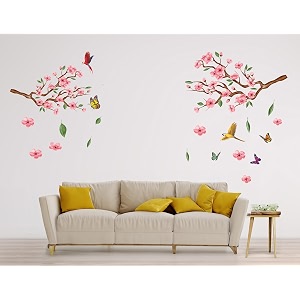 amazon brand - solimo wall sticker for bedroom cute pets sleep  pvc vinyl  self-adhesive  charming home dcor 137 cm x 97 cm
