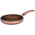 Amazon Brand - Solimo Aluminium Non Stick Frying Pan (24cm, Granite finish, 5 layer coating, Induction and Gas stove compatible), Black