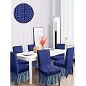 Amazon Brand - Solimo Bubble Chair Cover with Skirt Polyester and Spandex Fabric | Pack of 6 (Grey)