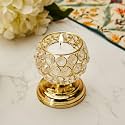 Amazon Brand - Solimo Crystal Tealight Candle Holder | Votives Bowl for Home Décor & Gifting