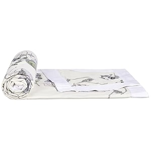 amazon brand - solimo double microfiber quilt100 microfiber exterior120 gsmfor mild winters and ac rooms geometric pastelwhite