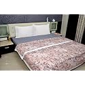 Amazon Brand - Solimo Double Microfiber Quilt|100% Microfiber Exterior|120 GSM|for Mild Winters and Ac Rooms (Ditsy Grey)
