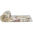 Amazon Brand - Solimo Double Microfiber Quilt|100% Microfiber Exterior|120 GSM|for Mild Winters and Ac Rooms (Brown Foliage)