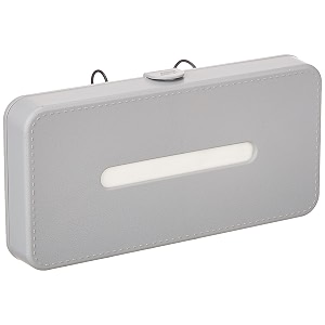 amazon brand - solimo easy reach mountable tissue box with 50 tissue pulls  compatible with car visor amp back seat  organised refill  23 l x 53 w x 4 h cm  grey