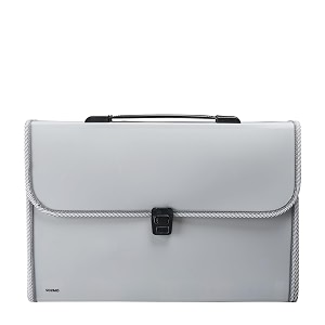 solimo expanding file folder with 13 pockets handle and buckle closure for a4 size documents grey