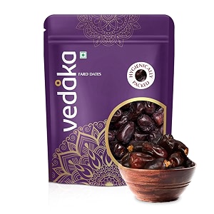amazon brand - vedaka fard dates  500 g  omani khajoorkhajur  preservative-free  natural sweetener  hygienically packed