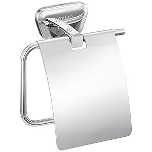 amazon brand - solimo fitz stainless steel toilet paper holder