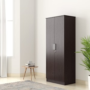 amazon brand - solimo grants engineered wood 2 door wardrobe wenge finish