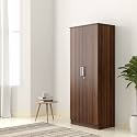 Amazon Brand - Solimo Grants Engineered Wood 2 Door Wardrobe (Walnut Finish)