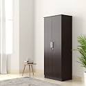 Amazon Brand - Solimo Grants Engineered Wood 2 Door Wardrobe (Wenge Finish)