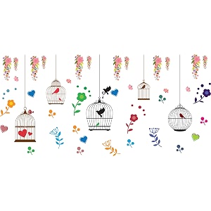 amazon brand - solimo wall sticker for bedroom cute pets sleep  pvc vinyl  self-adhesive  charming home dcor 137 cm x 97 cm