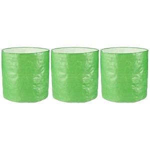 amazon brand - solimo hdpe uv protected 260 gsm round grow bags  green  15x15 inch  pack of 3