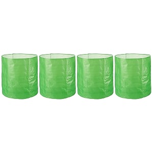amazon brand - solimo hdpe uv protected 260 gsm round grow bags  green  18x18 inch  pack of 4
