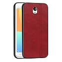 Amazon Brand - Solimo Leather Mobile Cover (Soft &amp; Flexible Back case), for Vivo Y21 - Red