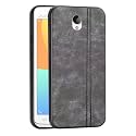 Amazon Brand - Solimo Leather Mobile Cover (Soft &amp; Flexible Back case), for Vivo Y21 - Grey