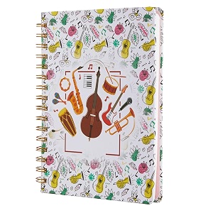 amazon brand - solimo magical melody wirebound notebook  80 gsm  160 pages 165 x 215 mm