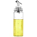 Amazon Brand - Solimo Oil Pourer, Leak-proof and Spill-proof with Measurements; Microwave-safe, Freezer-safe, and Dishwasher-safe, Borosilicate Glass, 300 ml