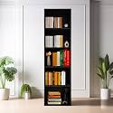 Amazon Brand - Solimo Opera 5ft Open Book Shelf – Wenge Finish (149×40×29 cm), 5 Shelves, Termite &amp; Moisture Resistant, Engineered Wood, Easy to Clean, Eco-Friendly Storage Organizer