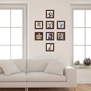 amazon brand - solimo set of 2 black amp white photo frames with mount paper 6 x 8 inch - 2