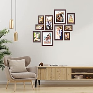 amazon brand - solimo set of 2 black amp white photo frames with mount paper 6 x 8 inch - 2