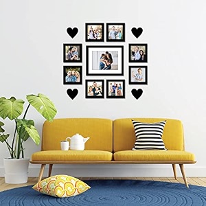 amazon brand - solimo set of 2 black amp white photo frames with mount paper 6 x 8 inch - 2