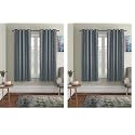 Amazon Brand - Solimo Polyester Blackout Emboss Window Curtains (Pack of 4, 5 Feet, Grey) | Floral