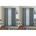 Amazon Brand - Solimo Polyester Blackout Long Door Curtains (Pack of 4, 9 Feet, Grey)