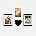 Amazon Brand - Solimo Set of 2 Black &amp; White Photo Frames With Mount Paper (6 X 8 Inch - 2)