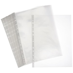 amazon brand - solimo sheet protectors top-load 11 holes a4 200 micron set of 50