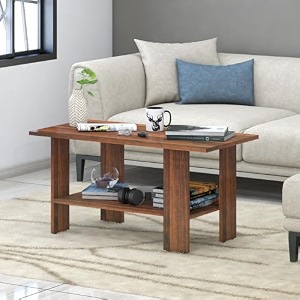 amazon brand - solimo isla engineered wood center tablecoffee table for living room with steel legs